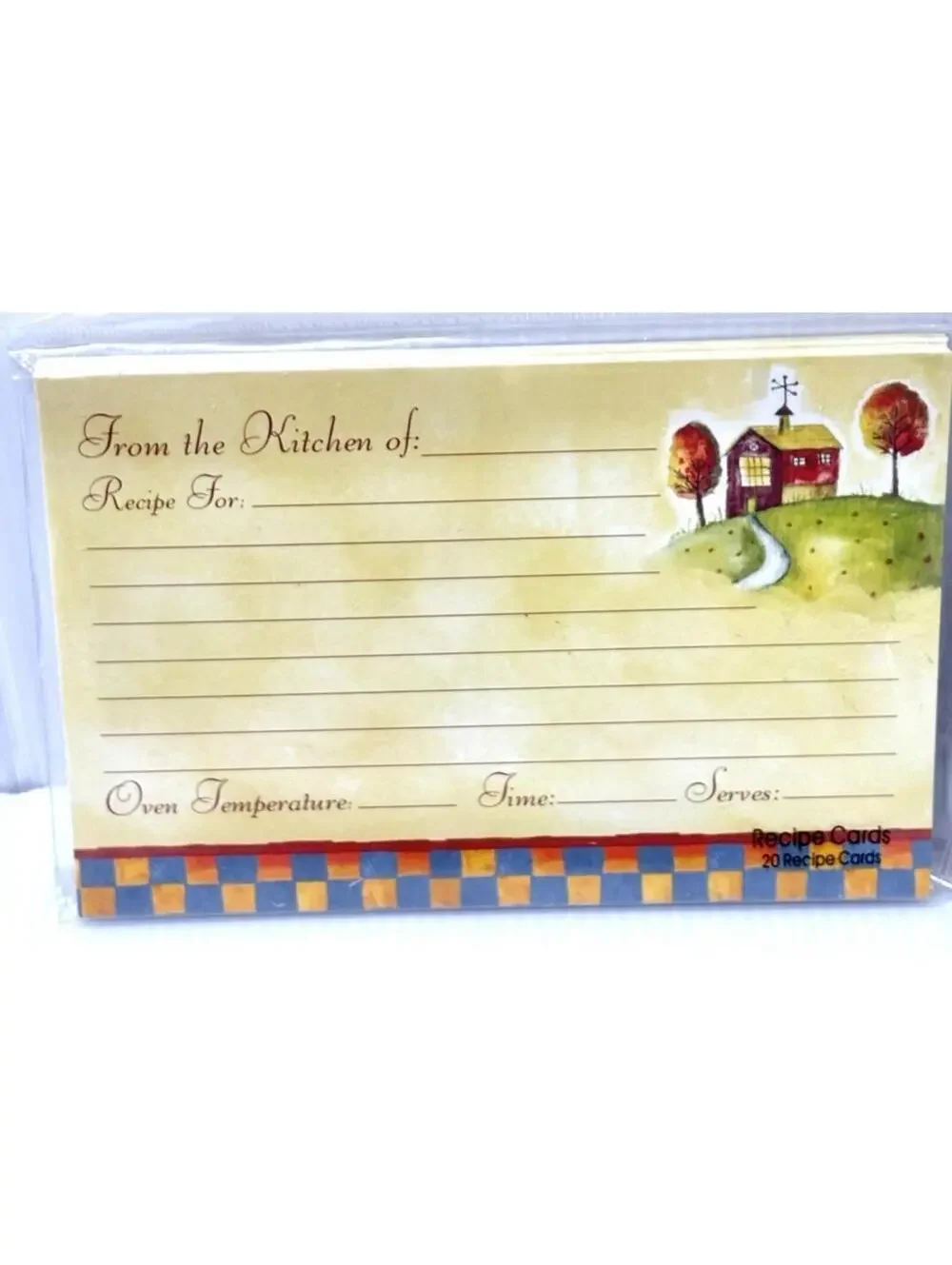 Country Home Recipe Cards 4x6